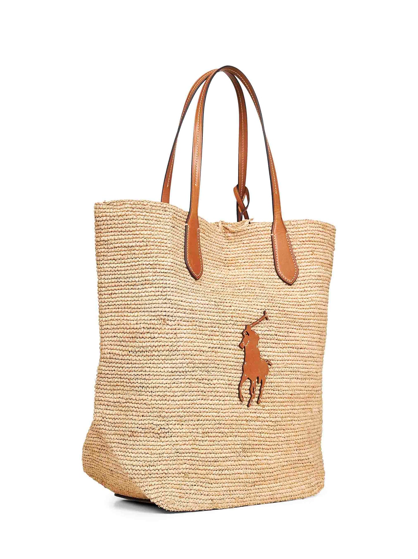 Natural Big Pony large tote bag