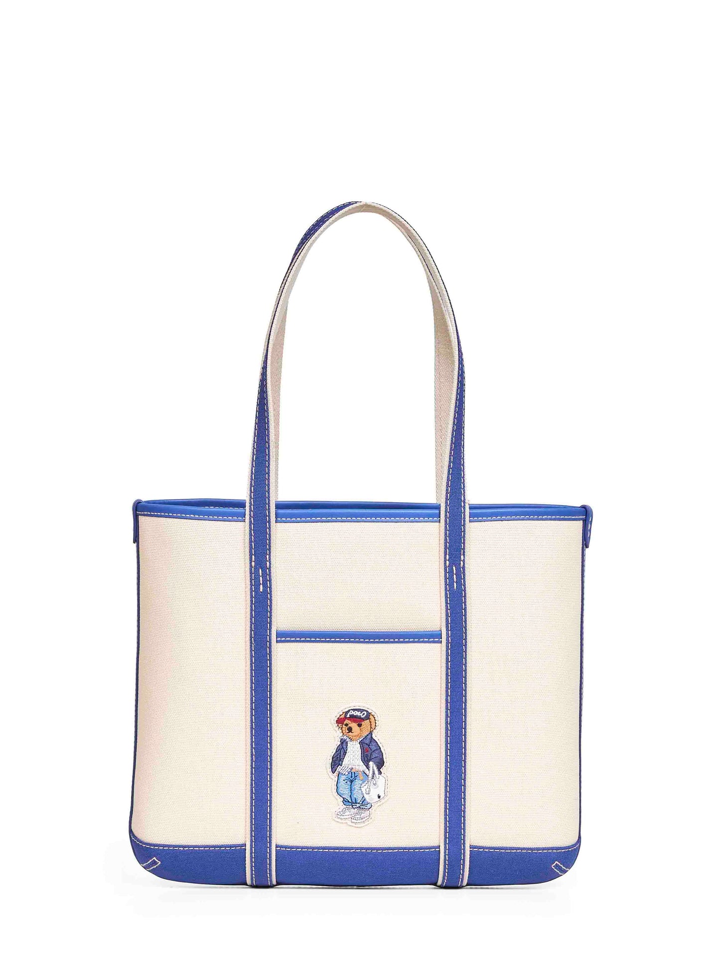 Ecru Polo Bear small shopper tote