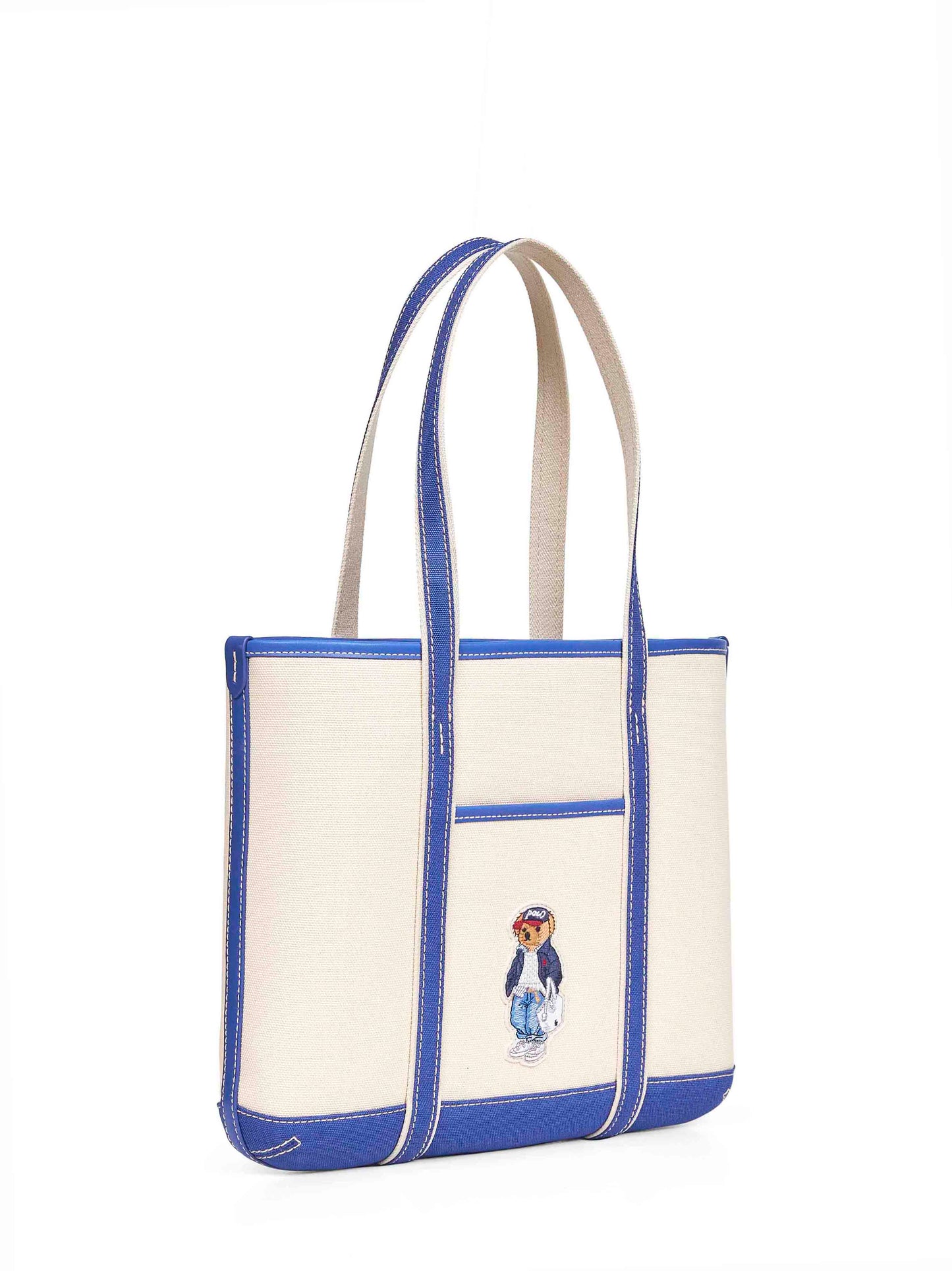 Ecru Polo Bear small shopper tote