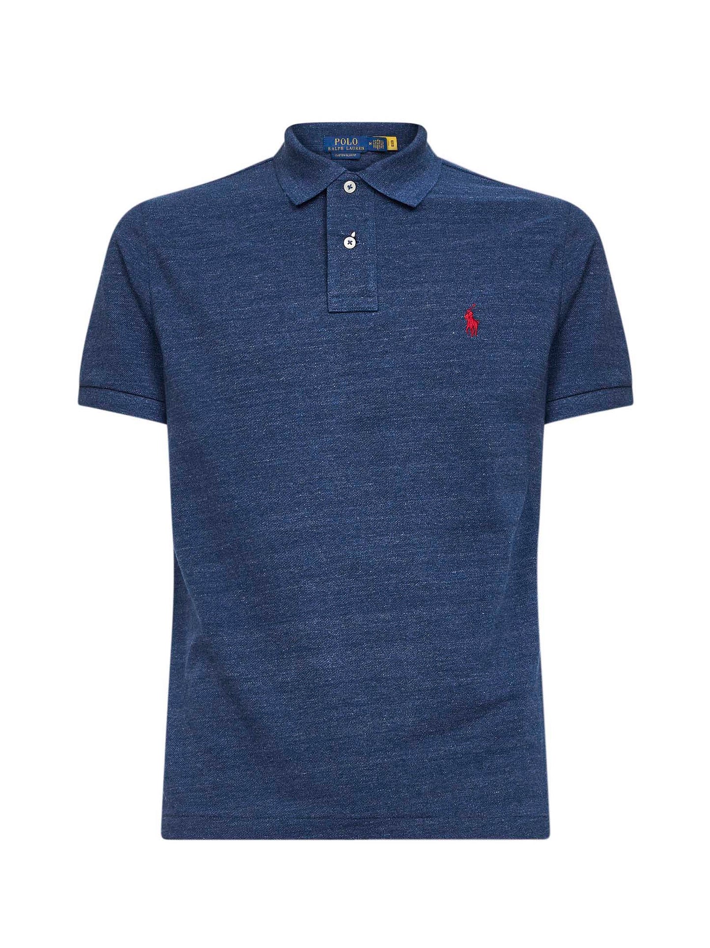 Polo L'iconica polo in piqué blu mélange