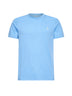 T-shirt girocollo Custom Slim-Fit in jersey azzurro