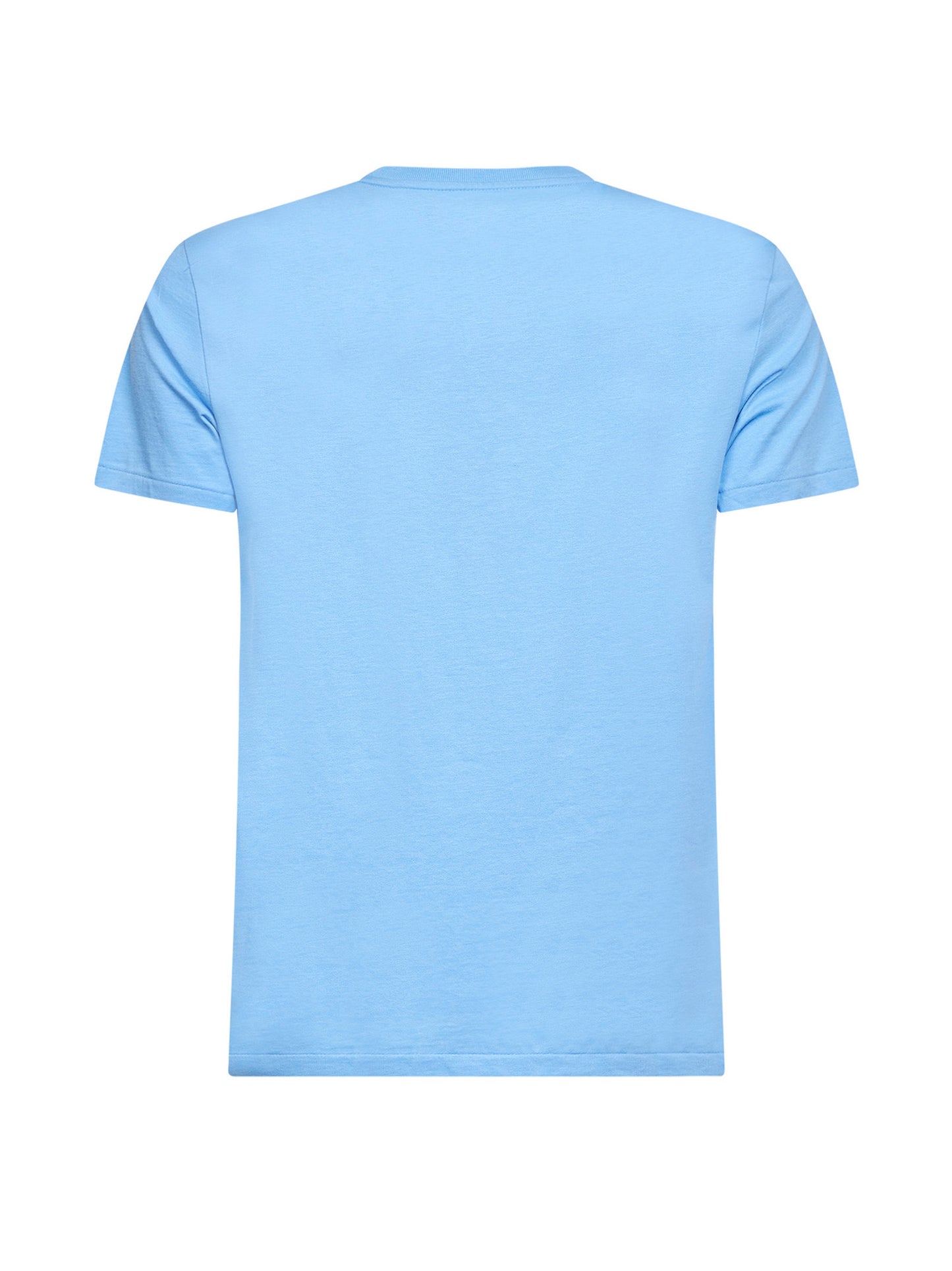 T-shirt girocollo Custom Slim-Fit in jersey azzurro