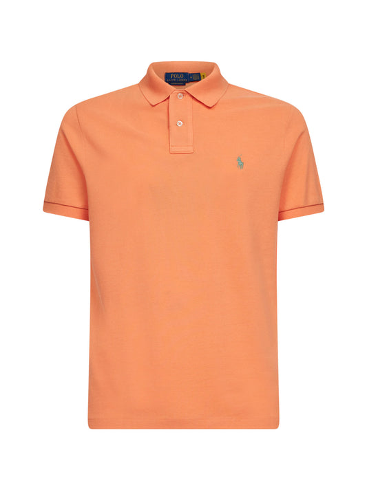 Pompano orange The Iconic Mesh polo shirt