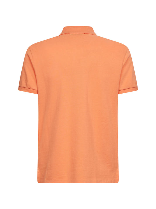 Pompano orange The Iconic Mesh polo shirt