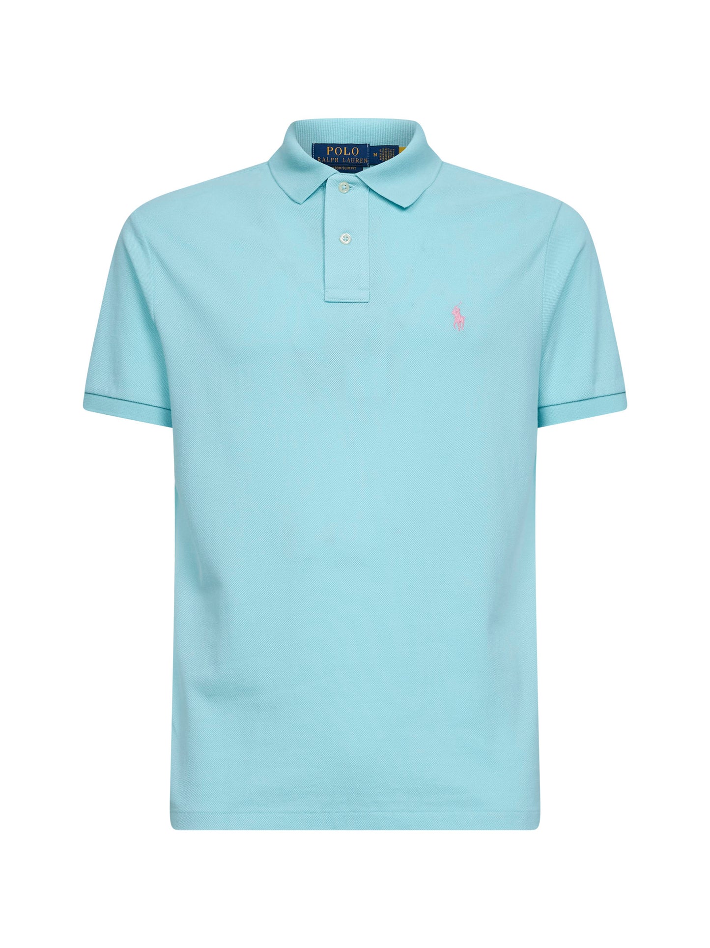 New aqua The Iconic Mesh polo shirt<BR/>