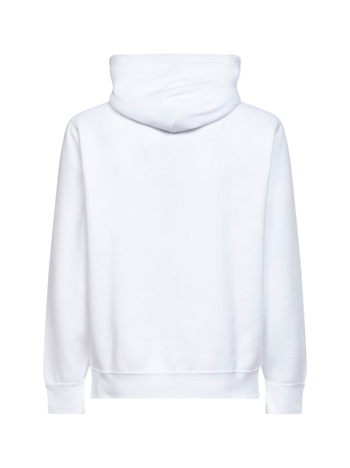 Felpa con cappuccio in misto cotone bianco