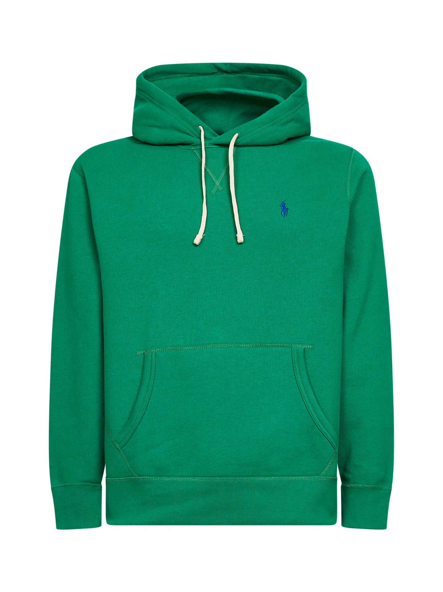 Felpa con cappuccio in misto cotone verde