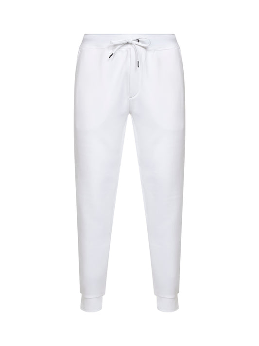 White cotton jogging trousers