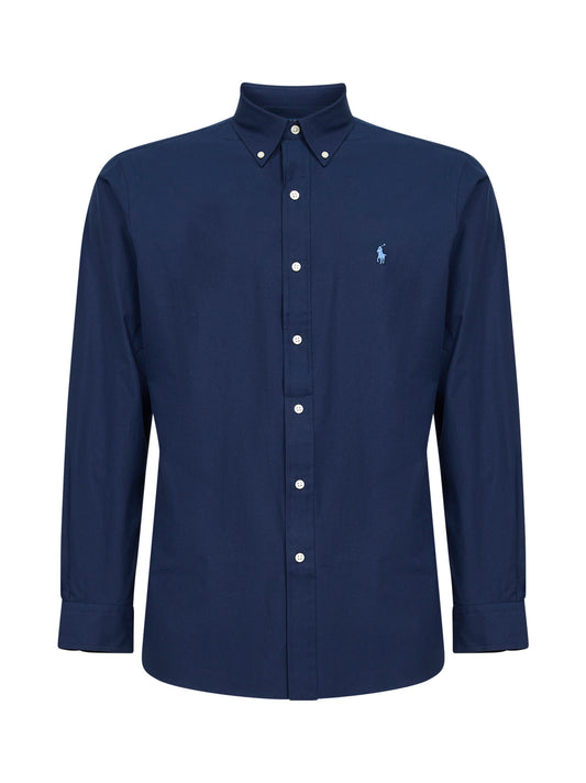 Newport navy stretch poplin Custom-Fit shirt