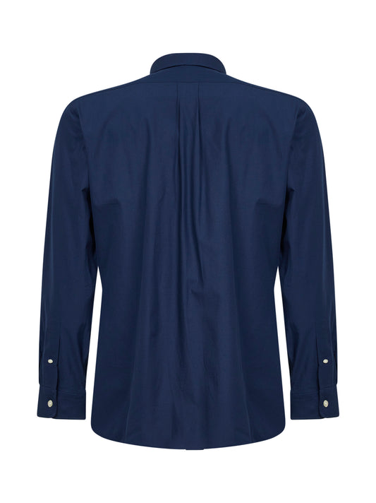 Newport navy stretch poplin Custom-Fit shirt