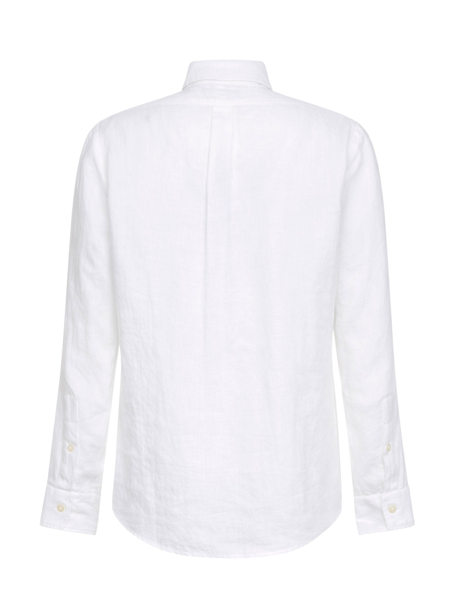 Camicia Custom-Fit in lino bianco