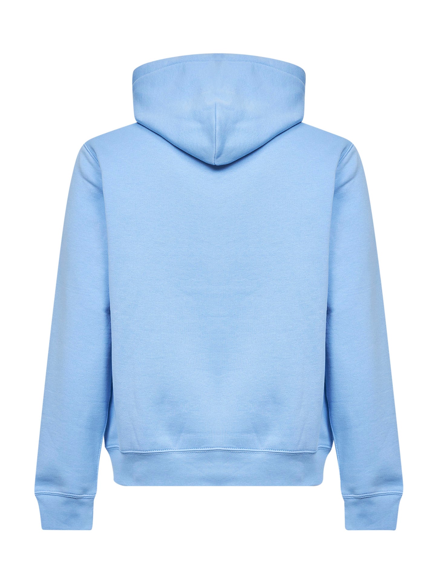 Felpa con cappuccio Polo Bear in cotone azzurro