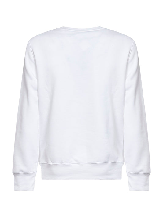 Felpa girocollo Polo Bear in cotone bianco