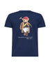 Maglietta Polo Bear Custom Slim-Fit blu navy