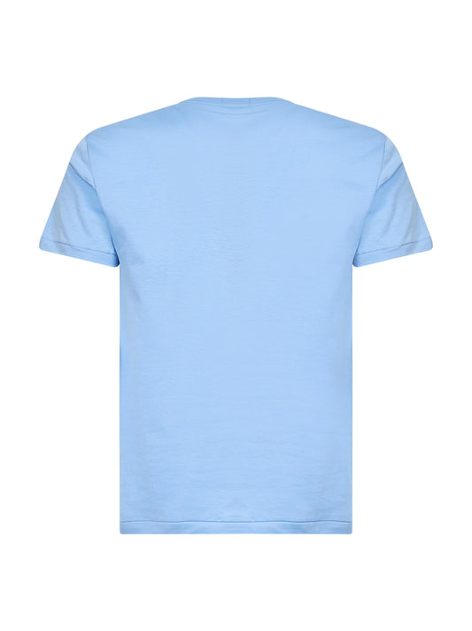 T-shirt Polo Bear Custom Slim-Fit in jersey azzurro