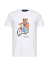T-shirt Polo Bear Custom Slim-Fit in jersey bianco