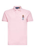 Garden pink piqué Custom Slim-Fit Polo Bear polo shirt