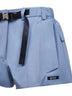 Light blue technical canvas shorts