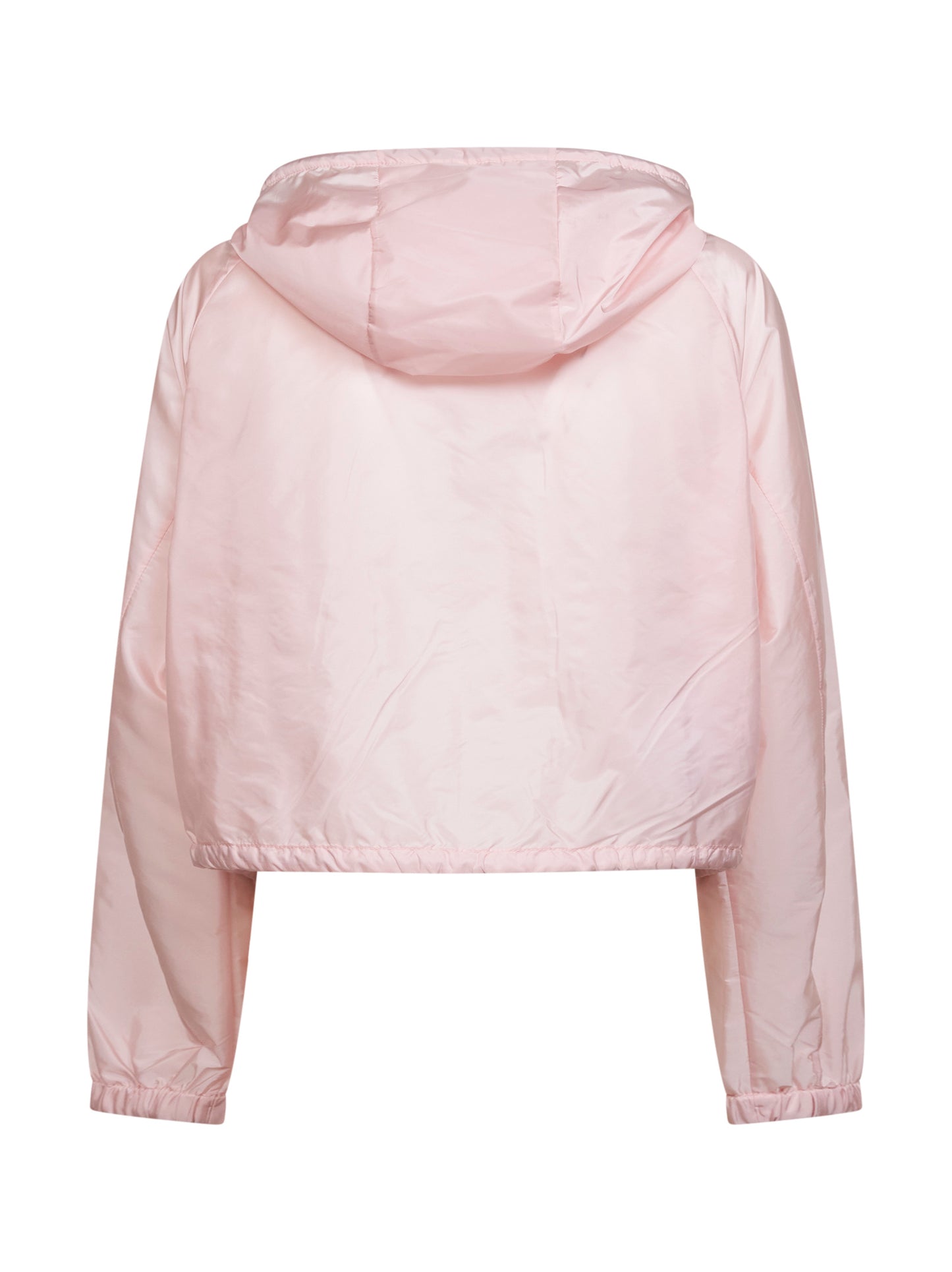 Pink lightweight Re-Nylon hooded jacket