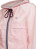Pink lightweight Re-Nylon hooded jacket