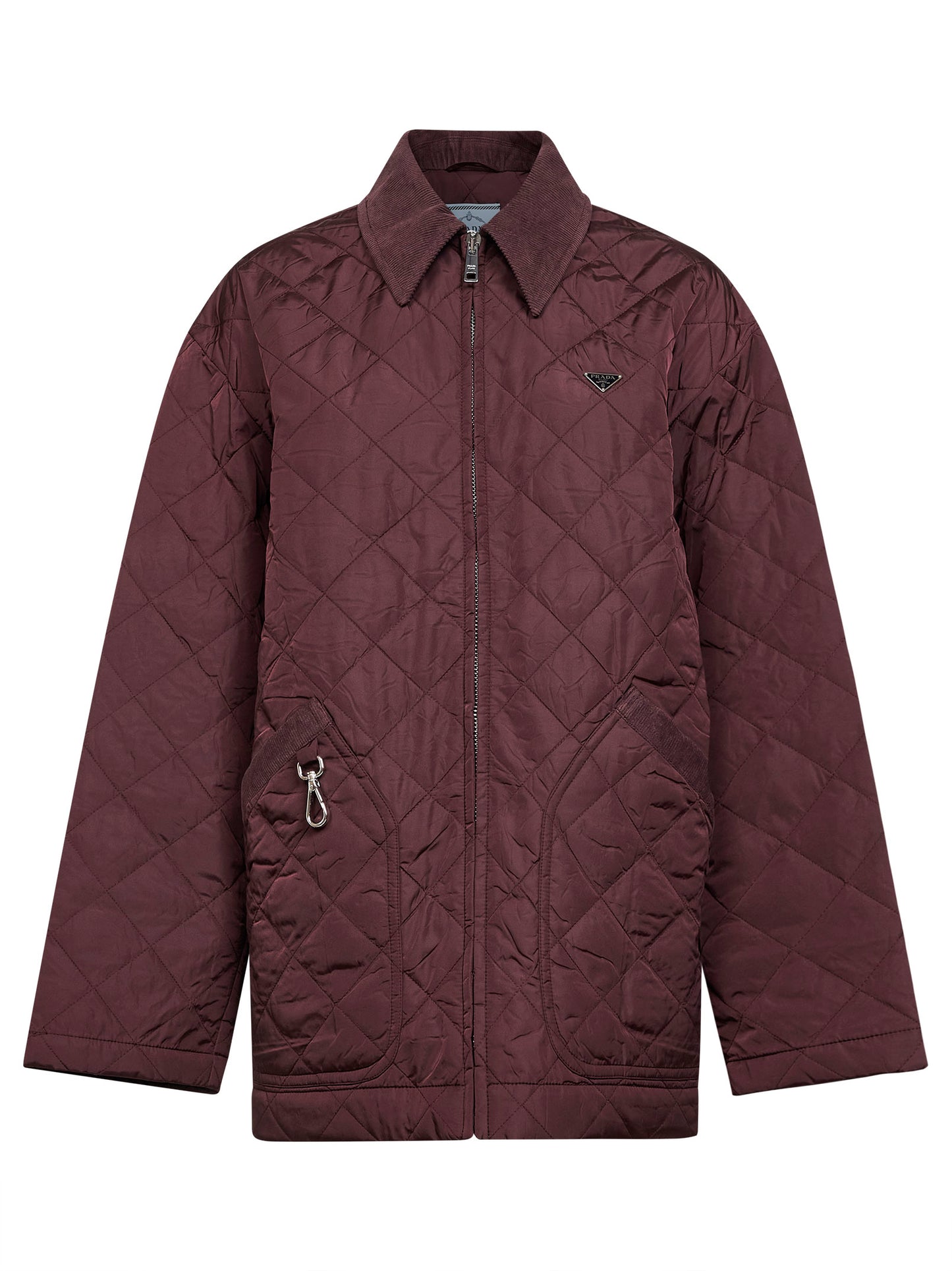 Blouson trapuntato in Re-Nylon granato