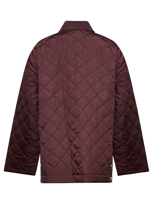 Blouson trapuntato in Re-Nylon granato