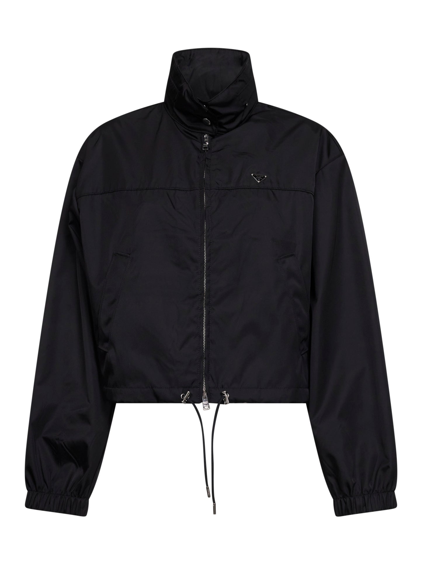 Black Re-Nylon hooded jacket