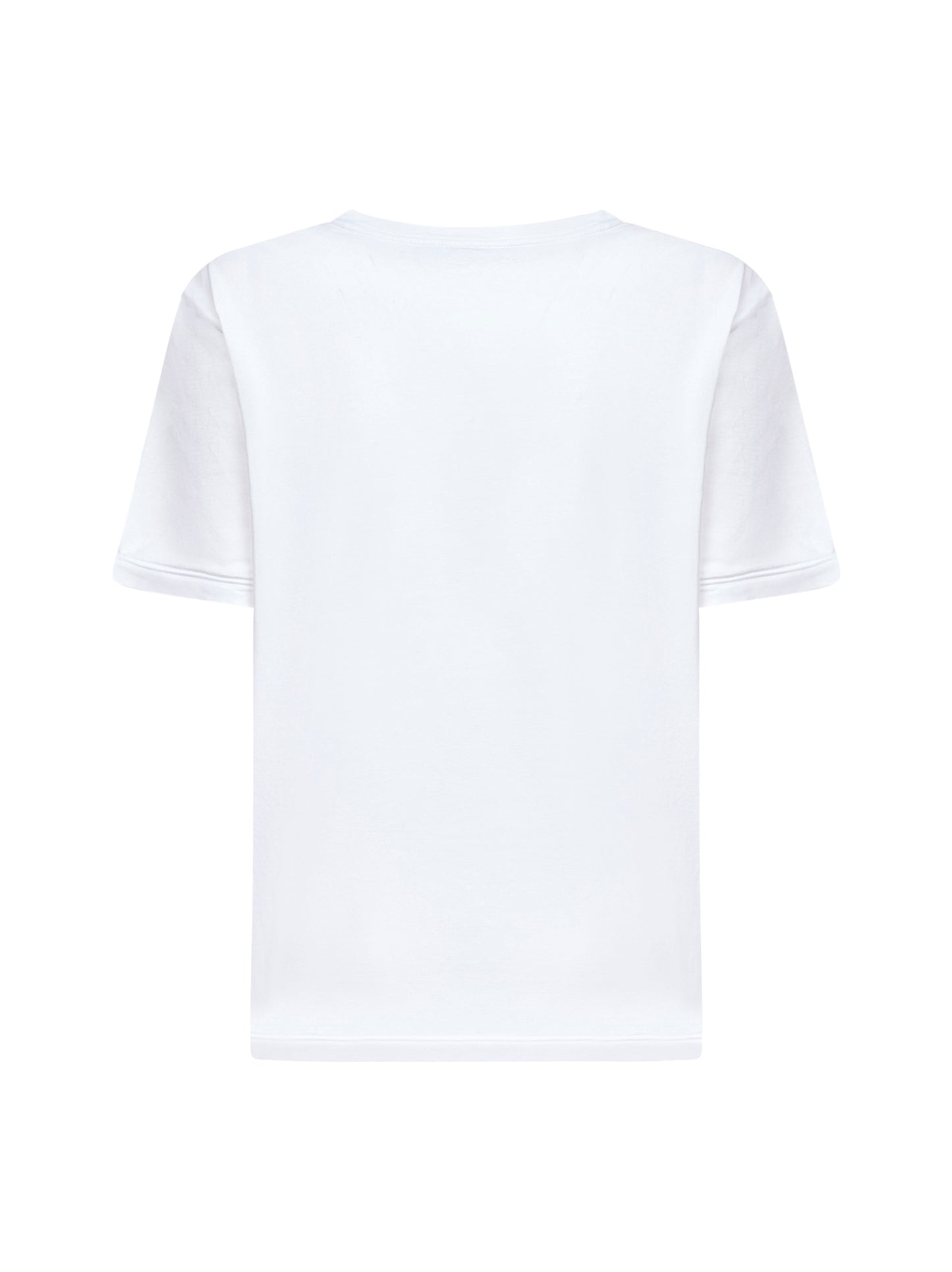 T-shirt in jersey di cotone bianco con logo