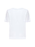 T-shirt in jersey di cotone bianco con logo