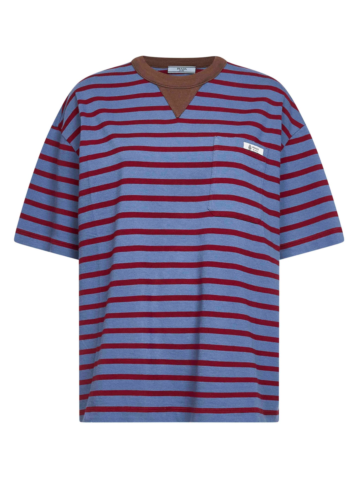 T-shirt oversize in jersey di cotone a righe