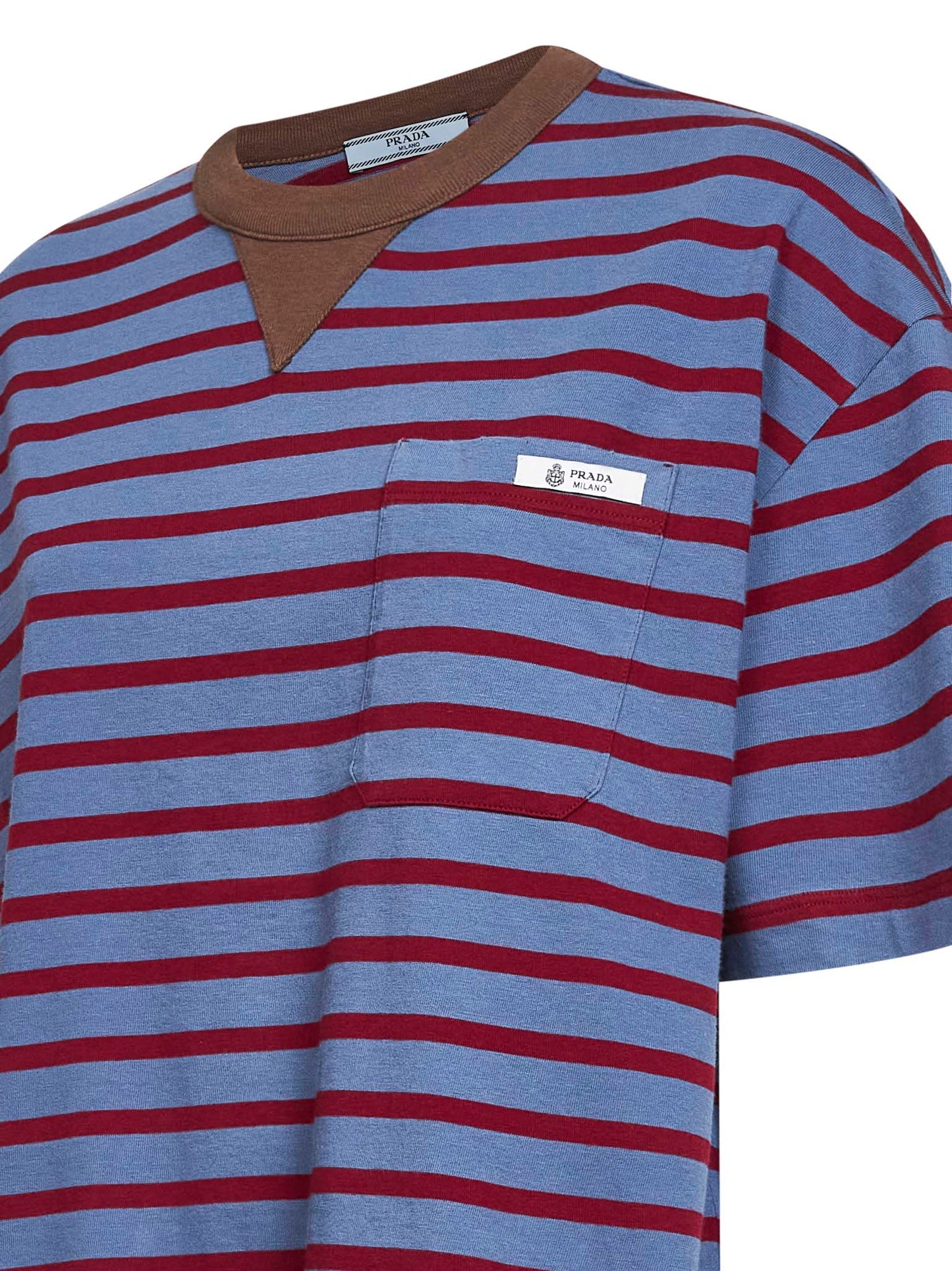 T-shirt oversize in jersey di cotone a righe