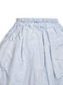 Light blue silk technical taffeta short skirt