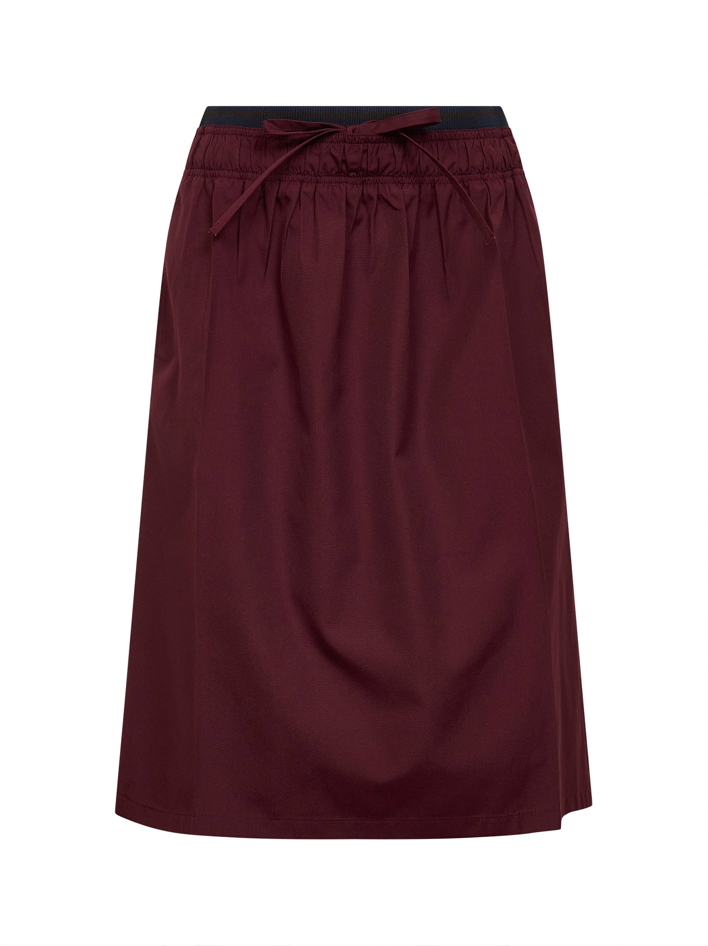 Garnet twill midi skirt