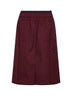 Garnet twill midi skirt
