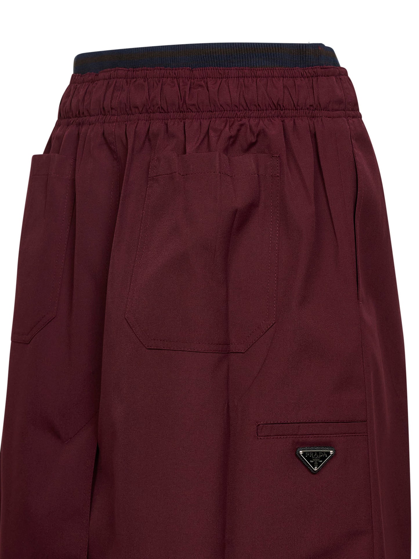Garnet twill midi skirt