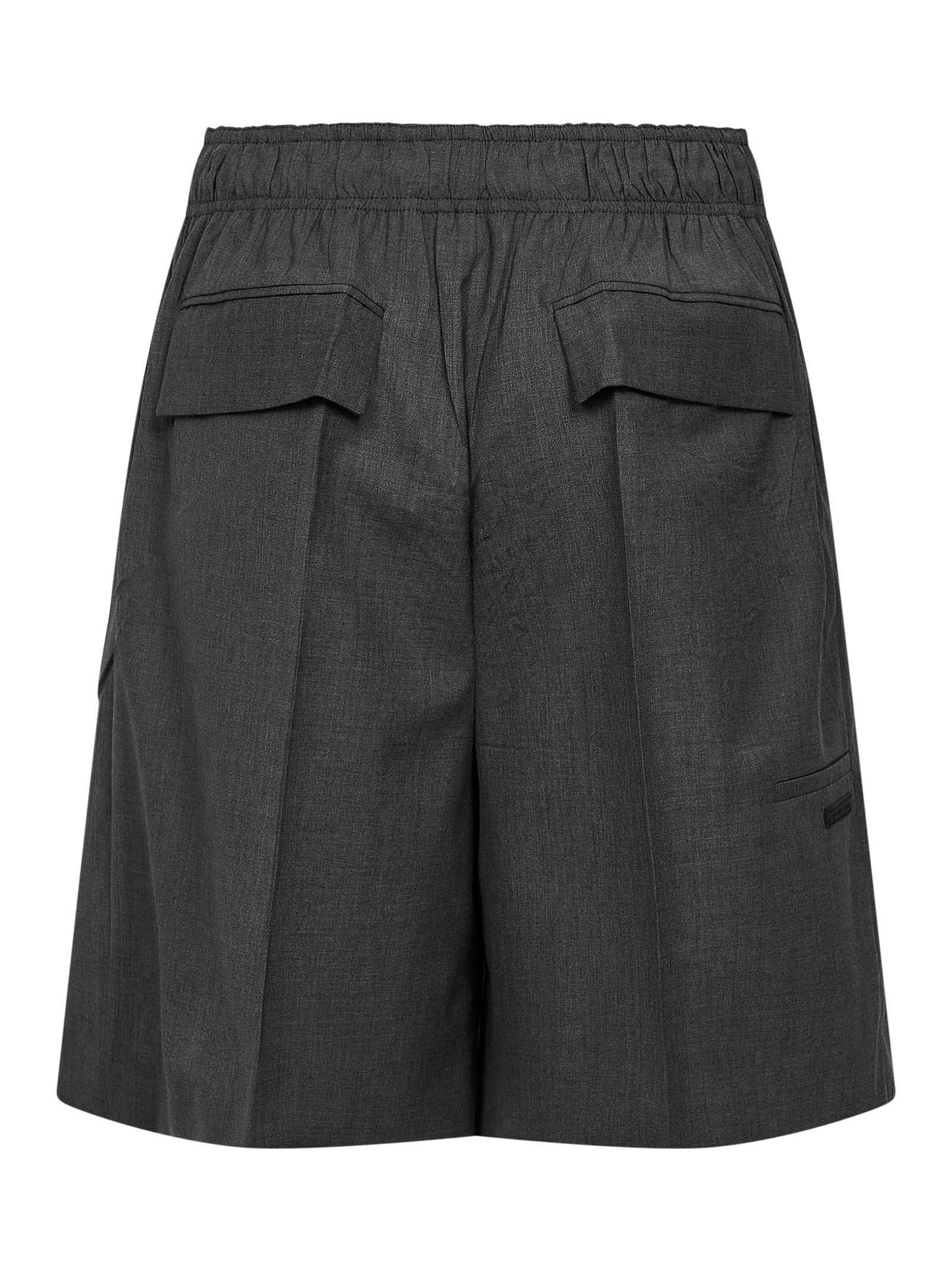 Bermuda in lana vergine ardesia