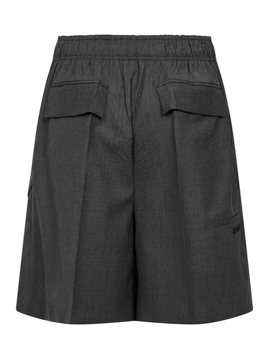 Bermuda in lana vergine ardesia