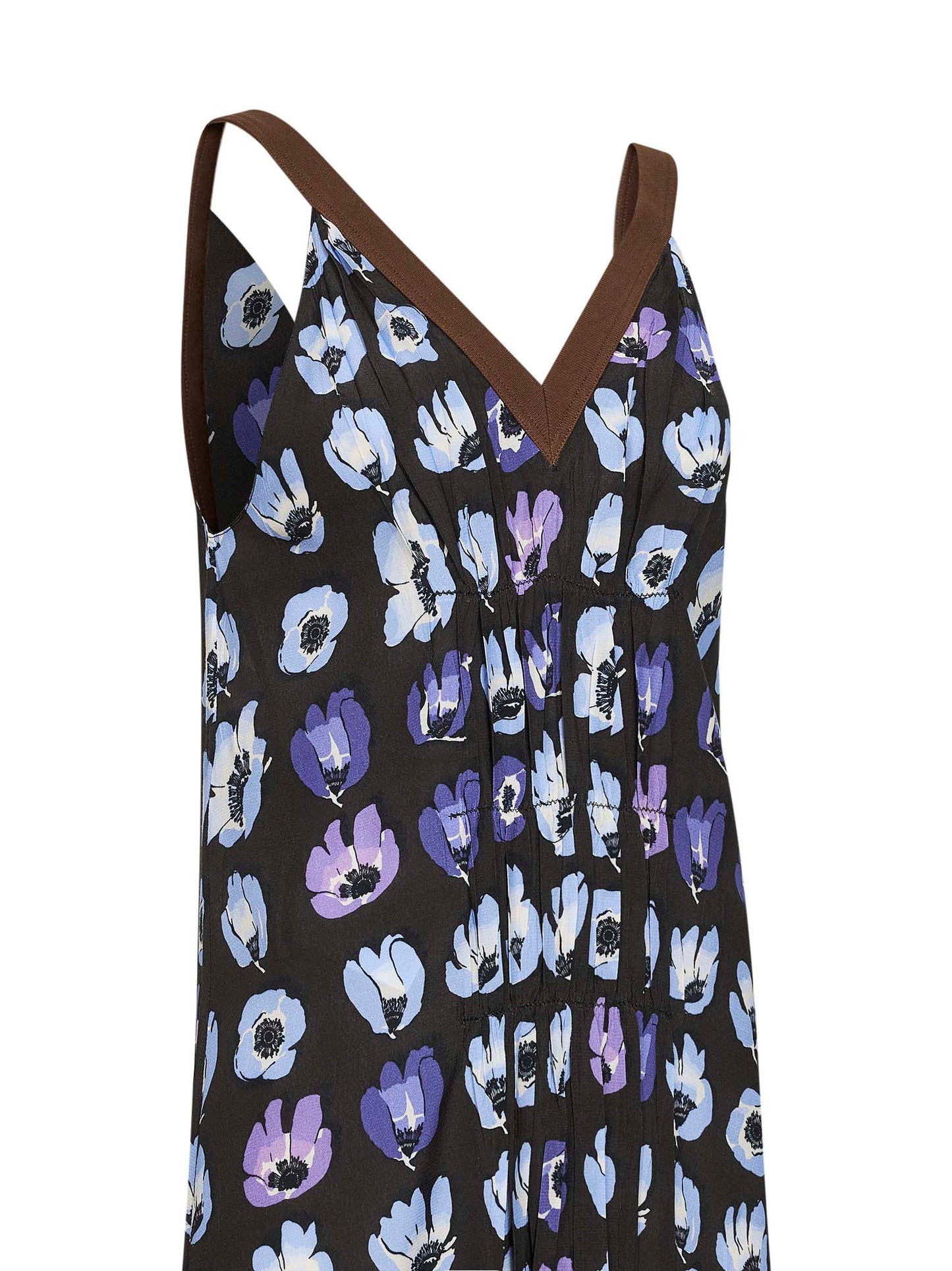 Abito midi in viscosa stampata viola