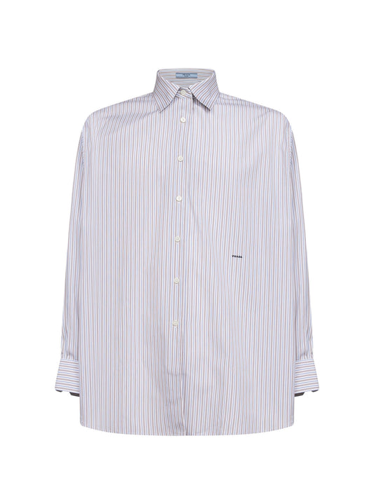 Striped cotton poplin shirt