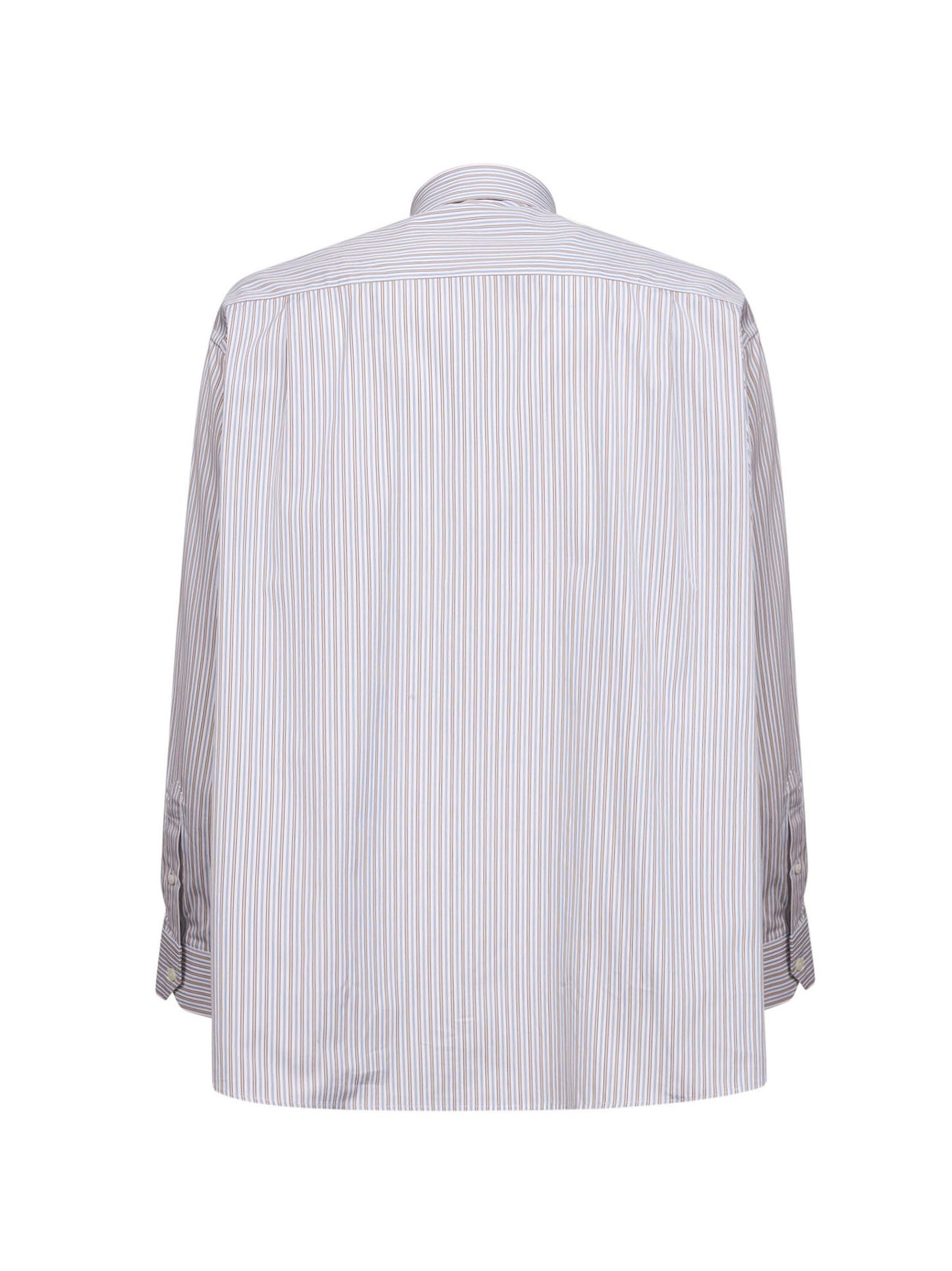 Striped cotton poplin shirt