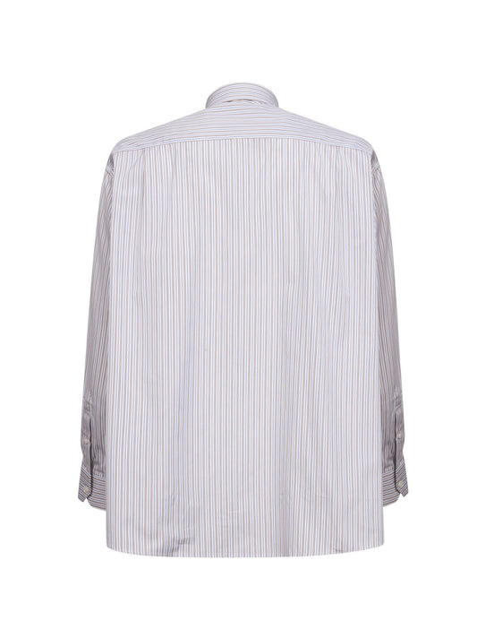 Striped cotton poplin shirt