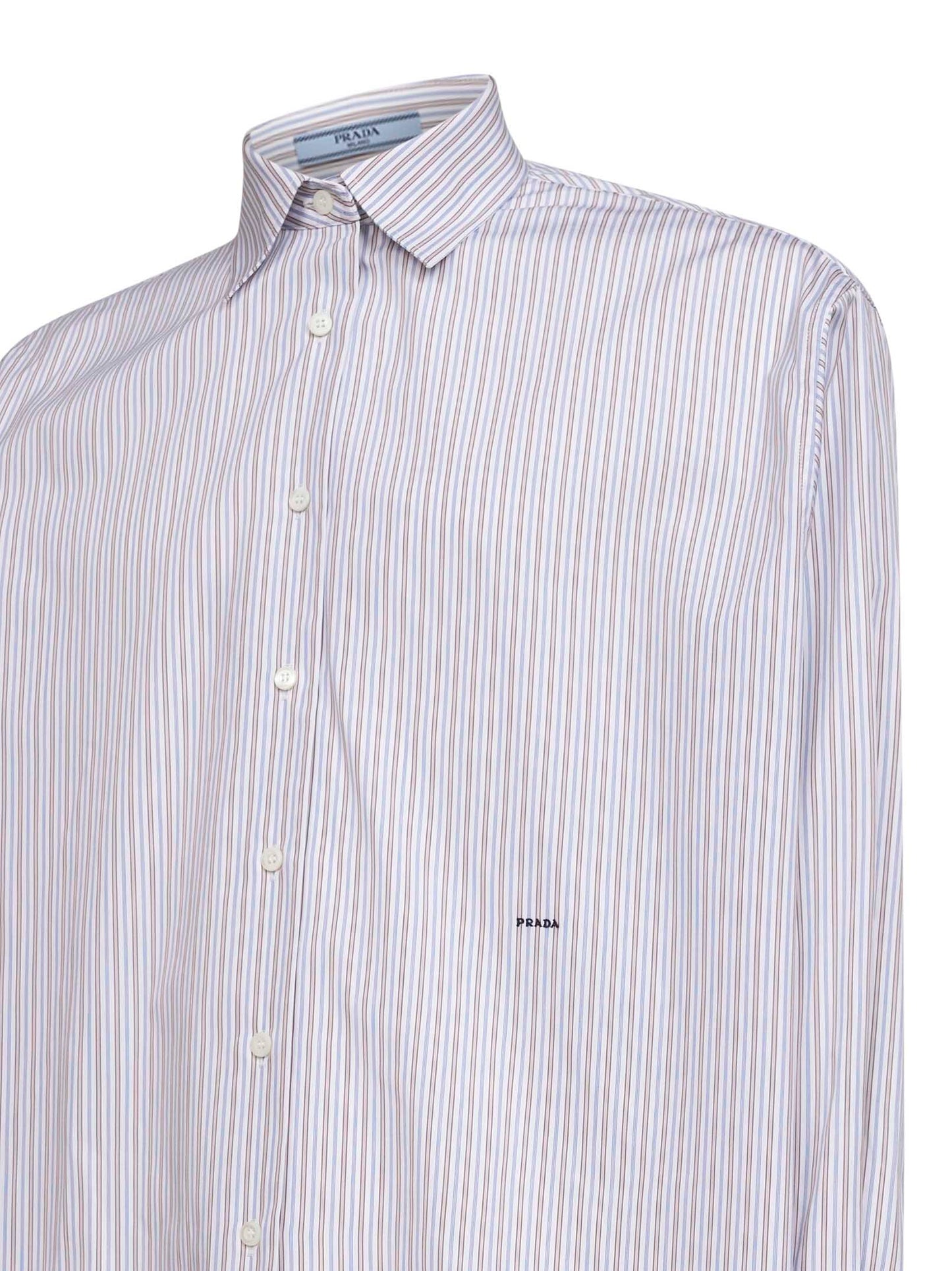 Striped cotton poplin shirt