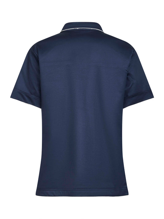 Polo in filo di scozia blu