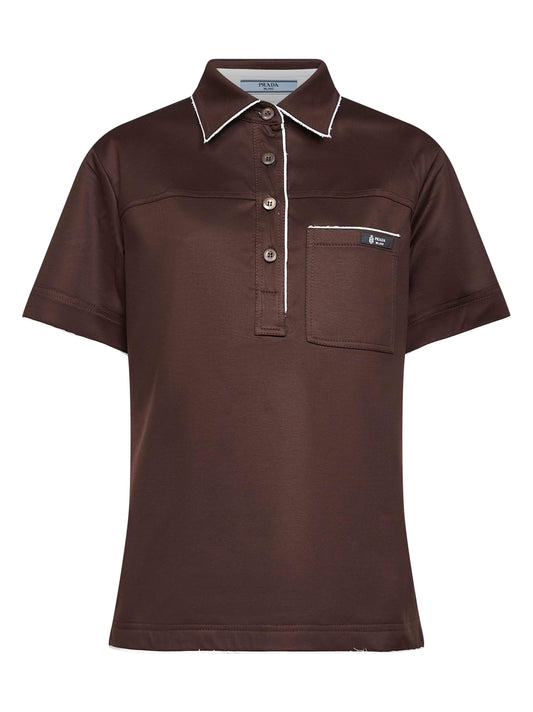 Polo in filo di scozia ebano