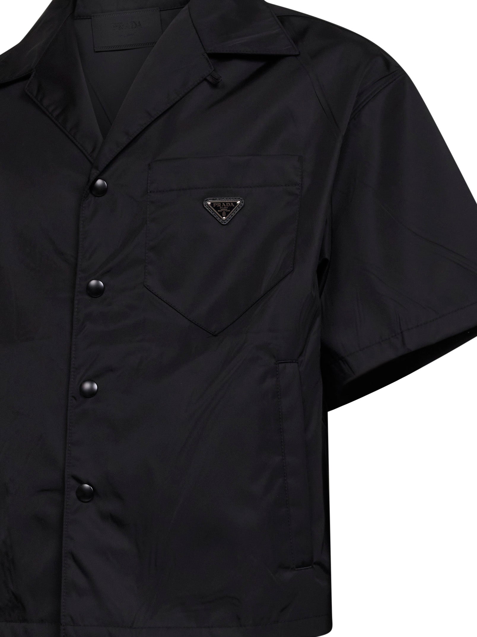 Black Re-Nylon short-sleeved shirt – Daniello.com