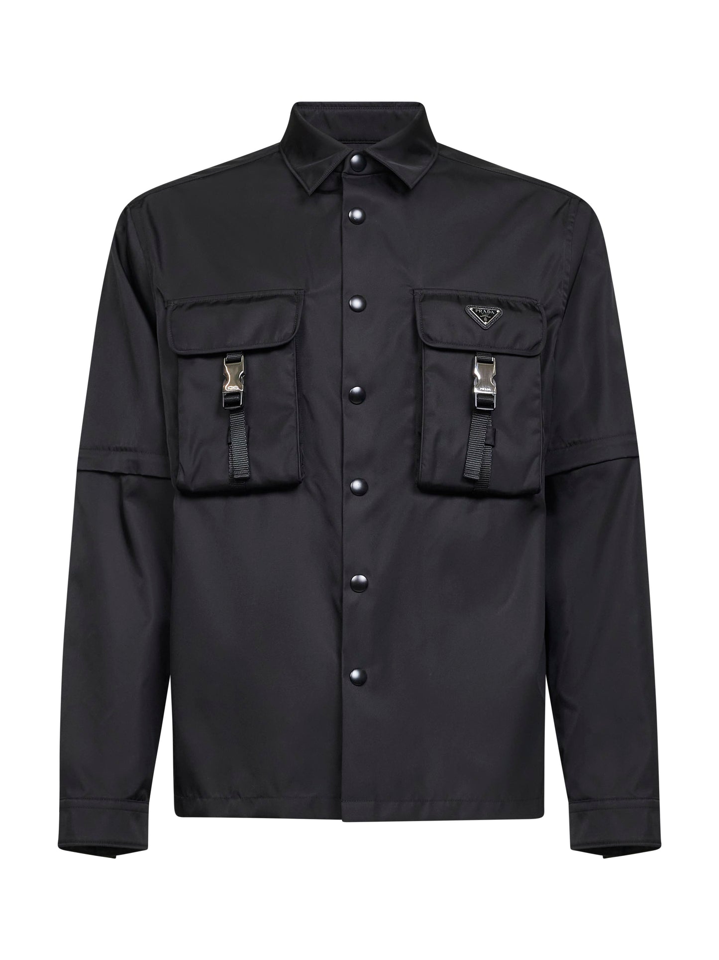 Camicia in Re-Nylon nero