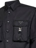 Camicia in Re-Nylon nero