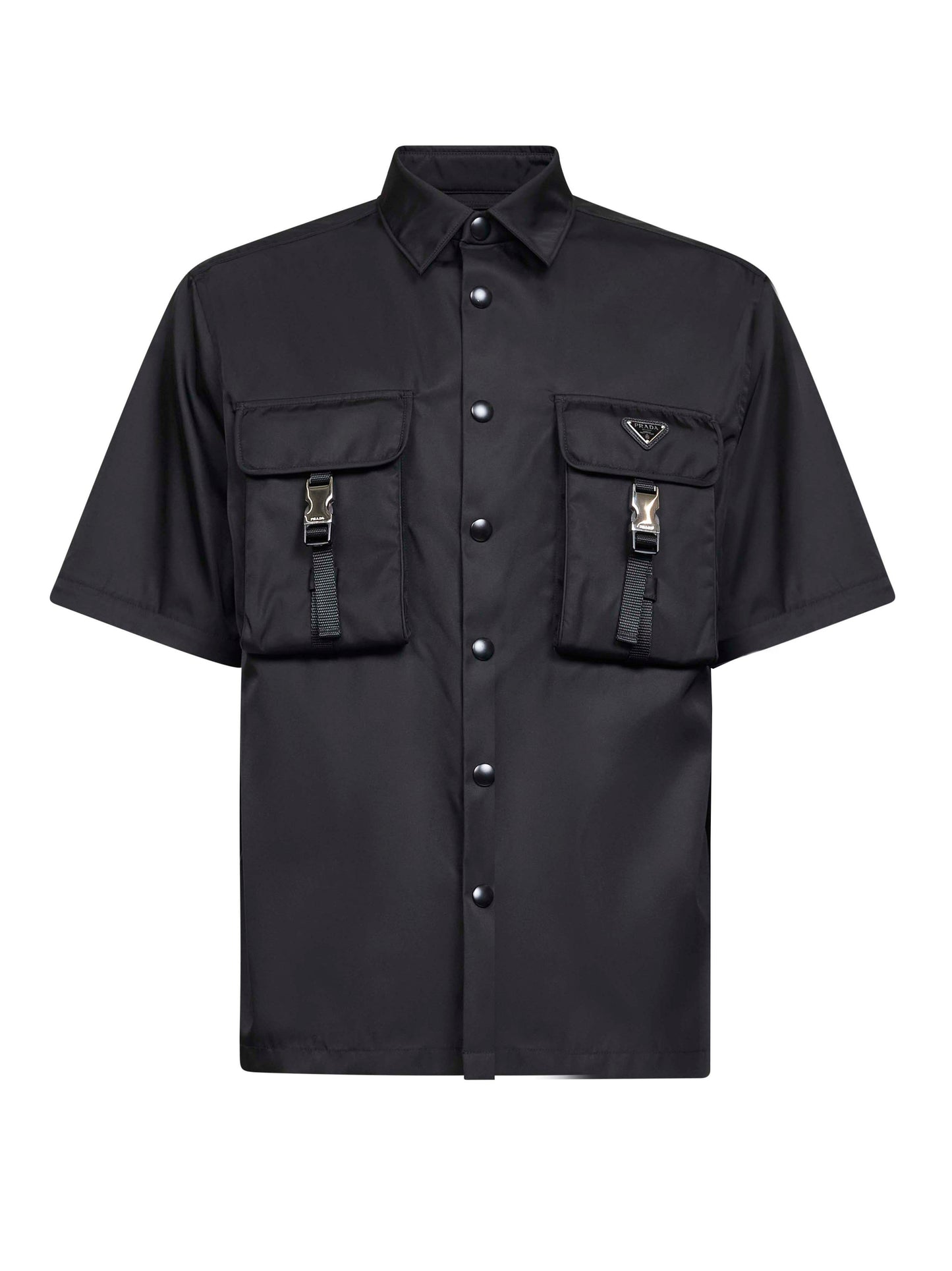 Camicia in Re-Nylon nero