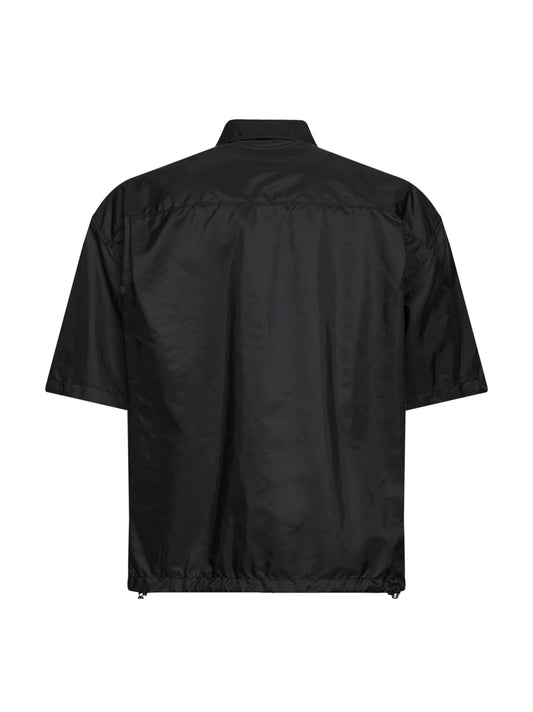 Camicia a maniche corte in Re-Nylon leggero nero