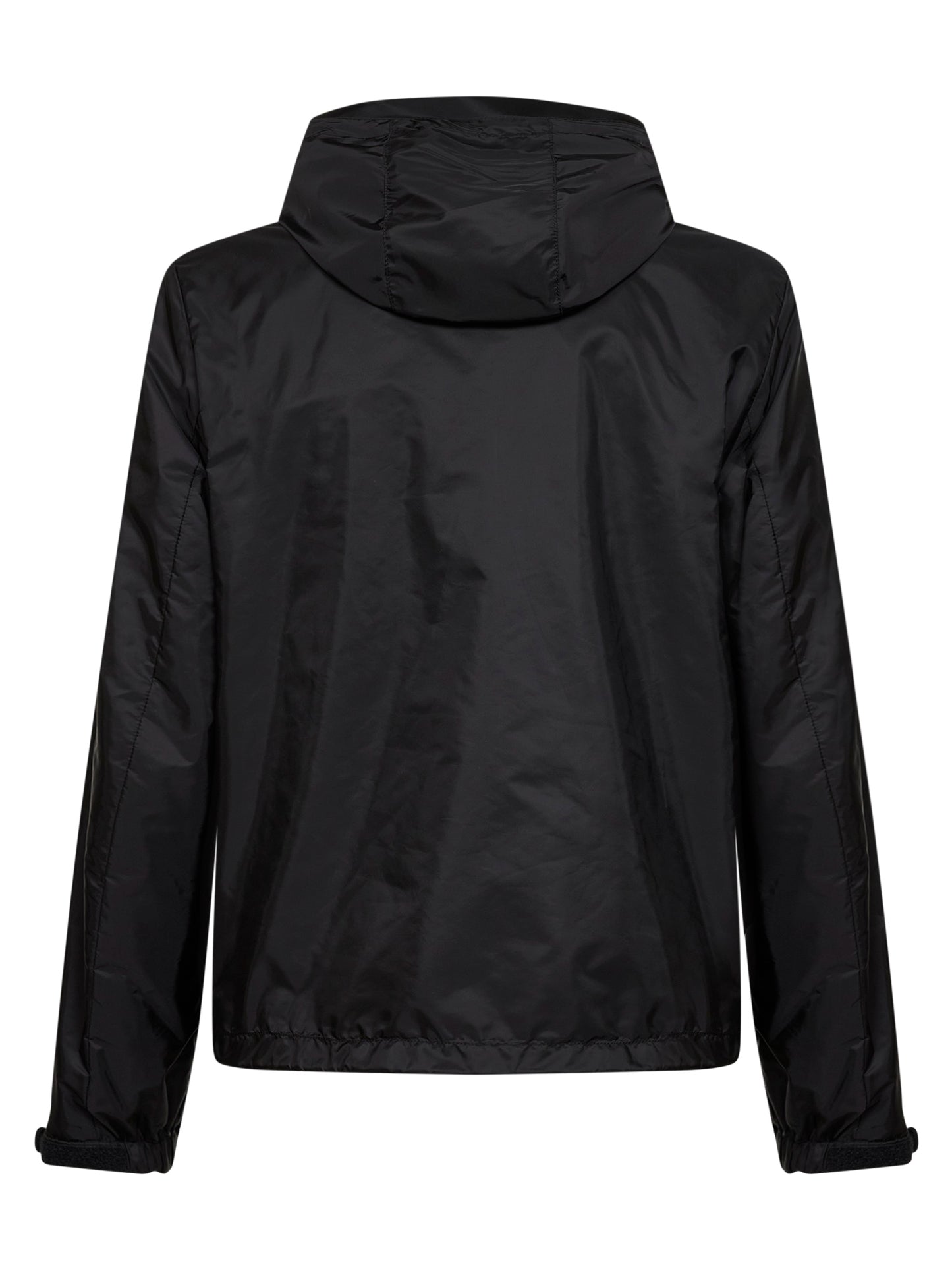 Giubbotto con cappuccio in Re-Nylon nero